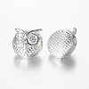 Owl Alloy Beads PALLOY-L161-04S-1