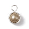 Shell Pearl Round Copper Wire Wrapped Pendants PALLOY-JF03259-4