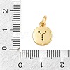 Brass Micro Pave Clear Cubic Zirconia Charms CU-CBA56CE-12G-Y-3