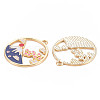 Alloy Enamel Pendants ENAM-S126-112-NR-3