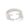 Non-Tarnish 304 Stainless Steel Hands Open Cuff Rings for Women RJEW-L107-002P-2