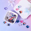 50Pcs 10 Colors Glass Beads GLAA-FS0001-26-13