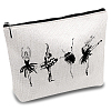 Custom Polycotton Ballet Dancer Printed Canvas Storage Bags ABAG-WH0029-131-1