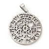 Non-Tarnish 201 Stainless Steel Pendant STAS-E015-14P-2