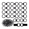 Ring Plastic Front Closure Bra Hook FIND-WH0291-30-7