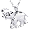 Stainless Steel Elephant Pendant Urn Ashes Necklaces PW-WG7E14C-01-1