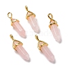 Natural Rose Quartz Pointed Pendants G-K329-52G-1