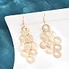 Brass Dangle Earrings EJEW-B157-02D-G-1