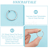 Unicraftale 4 Pairs 201 Stainless Steel Retractable Clip-on Hoop Earrings STAS-UN0052-03A-5