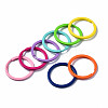 Spray Painted Iron Split Key Rings X-KEYC-S255-003-2