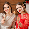 2 Pairs 2 Styles Alloy Rhinestone Dangle Stud Earrings EJEW-UN0002-77-5