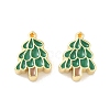 Christmas Brass Enamel Beads KK-I474-G23-1