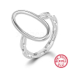 Rhodium Plated 925 Sterling Silver Finger Ring KD4692-18-1