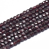 Natural Garnet Beads Strands G-D0003-B09-1