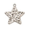 304 Stainless Steel Pendants STAS-P417-04B-P-1