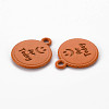 Spray Painted Alloy Pendants PALLOY-Q433-030F-RS-2