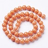 Natural Mashan Jade Round Beads Strands X-G-D263-8mm-XS21-3