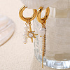 304 Stainless Steel Clear Cubic Zirconia Hoop Earrings WG9E1A8-01-3