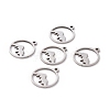 Non-Tarnish 201 Stainless Steel Laser Cut Pendants X-STAS-S105-T901-1S-3