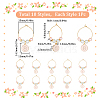 Flat Round with Number 0~9 Alloy Enamel Wine Glass Charms AJEW-SC0002-04-2