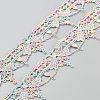 Floral Embroidery Sew on Polyester Ribbon Patches AJEW-WH20048-26A-1