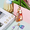 6Pcs Rack Plating Brass Spring Gate Rings FIND-SC0010-91-4