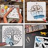 Plastic Reusable Drawing Painting Stencils Templates DIY-WH0202-293-4