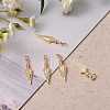 5Pcs Brass Micro Pave Clear Cubic Zirconia Pendants KK-SZ0004-27-5