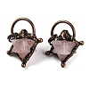 Natural Rose Quartz Merkaba Star Pendants G-C144-02R-03-1