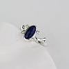 Alloy with Natural Lapis Lazuli Finger Rings FS-WGF3EDB-04-1