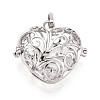 Rack Plating Brass Cage Pendants KK-Q402-08P-1