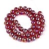 Electroplate Transparent Glass Beads Strands GLAA-T032-T8mm-AB20-2