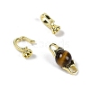 Natural Tiger Eye with Brass Fold Over Clasps G-G141-03G-14-2