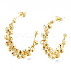 Brass Stud Earrings for Women EJEW-N011-95-4
