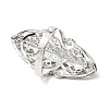 Natural Mixed Stone Butterfly Open Cuff Ring CHAK-PW0001-002-3