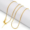 1.5mm Rack Plating Brass Box Chain Adjustable Slider Necklaces for Women Men MAK-L044-35G-1