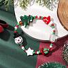 Christmas Theme Glass Beaded Stretch Bracelets BJEW-TA00531-2