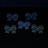UV Plating Luminous Transparent Acrylic Beads OACR-P010-07-5