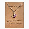 Bohemian Alloy Enamel Butterfly Pendant Necklaces for Women WG0CAA2-07-1