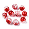 Transparent Crackle Acrylic Beads CACR-N004-01F-2