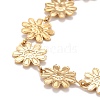 Enamel Daisy Link Chains Bracelet BJEW-P271-01G-01-3