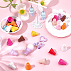 50Pcs Baking Paint Opaque Acrylic Beads MACR-SP0002-17-4