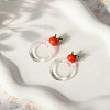 Handmade Lampwork Fruit Finger Rings for Women WGA7362-01-3