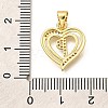 Rack Plating Brass Micro Pave Cubic Zirconia Pendants KK-L226-101G-P-3