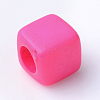 Solid Color Acrylic European Beads SACR-T001-02M-3