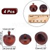 Rosewood Apple Box Jewelry Pendants WOOD-WH0027-64-2