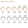 12Pcs 2 Colors Rack Plating Brass Open Cuff Ring Settings KK-BBC0007-71-6