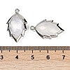 Natural Quartz Crystal Faceted Leaf Pendants G-I375-04P-10-3