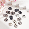 Gorgecraft 40Pcs 2 Style Alloy Spring Cord Locks FIND-GF0002-74-5