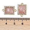 Natural Strawberry Quartz Faceted Rectangle Links G-I375-07G-07-3